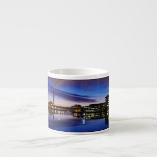 Green Bay Wisconsin night scene espresso mug