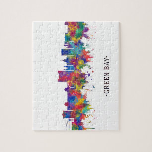 Green Bay Wisconsin Skyline Jigsaw Puzzle