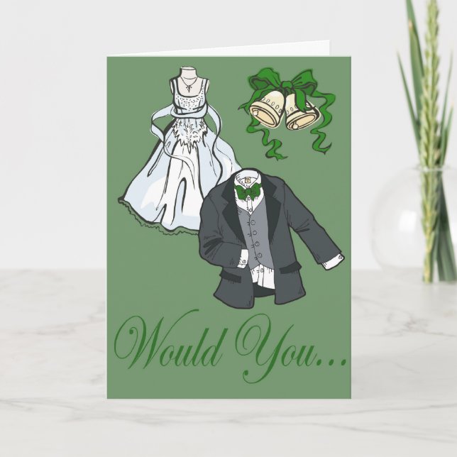 Green be my flower girl? invitation (Front)