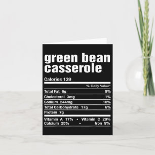 Green Bean Cerole Funny Thanksgiving Christmas Mat Card