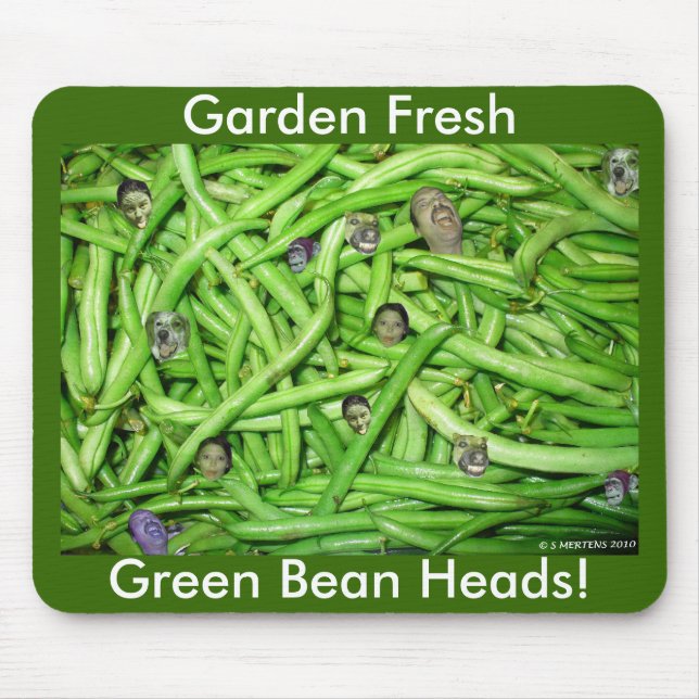 Green Bean Heads! Mouse Pad (Front)