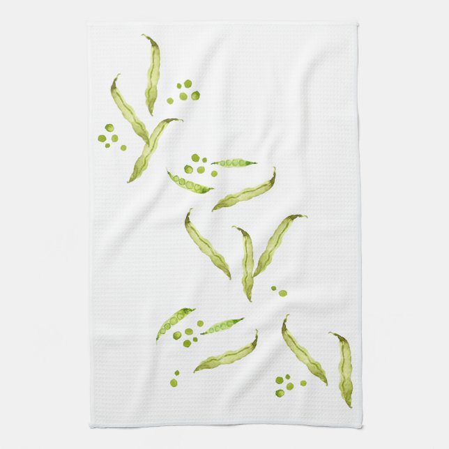 Green bean peas vegetable Kitchen Towels (Vertical)