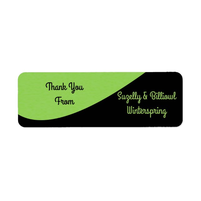 Green Bean Return Address Label (Front)