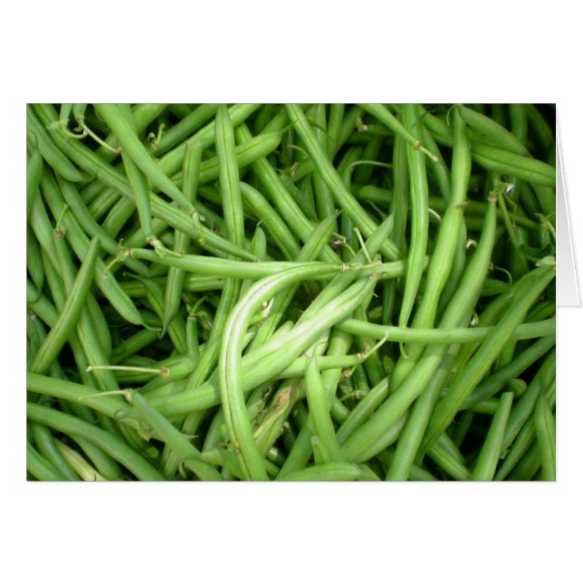 Green Beans Blank Card (Front Horizontal)
