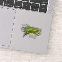 Green beans cartoon illustration 