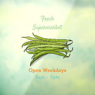 Green beans cartoon illustration