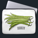 Green beans cartoon illustration  laptop sleeve<br><div class="desc">Green beans cartoon illustration</div>