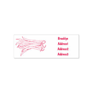 Green beans cartoon illustration self-inking stamp