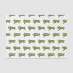 Green beans cartoon illustration tissue paper