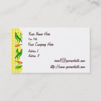 Green Beans Frying Pans Retro Business Cards