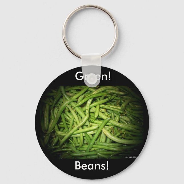 Green Beans in Spotlight Key Ring (Front)
