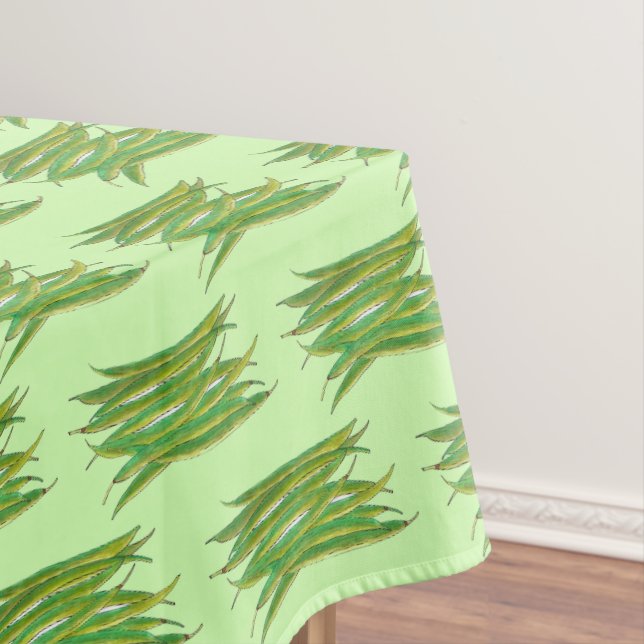 Green Beans Long Bean Vegetable Veggie Produce Veg Tablecloth (In Situ)