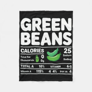 Green Beans Nutrition Facts Funny Thanksgiving Chr Fleece Blanket