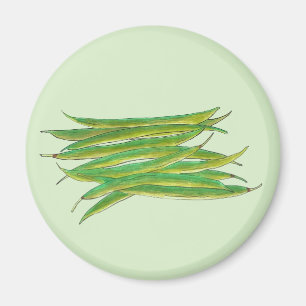 Green Beans Vegetable Garden Veg Restaurant Chef Magnet