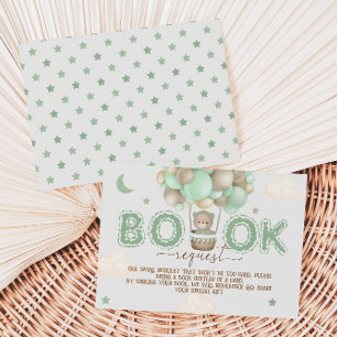 Green Bear Books For Baby Baby Shower Enclosure Card
