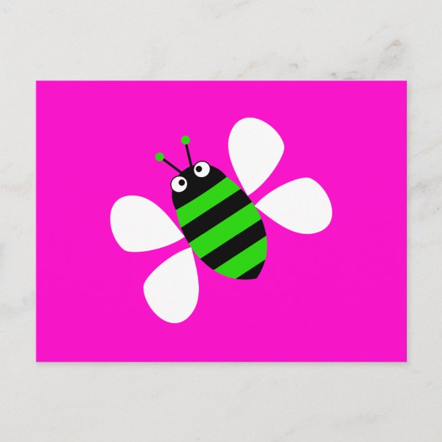 Green Bee Postcard (Front)