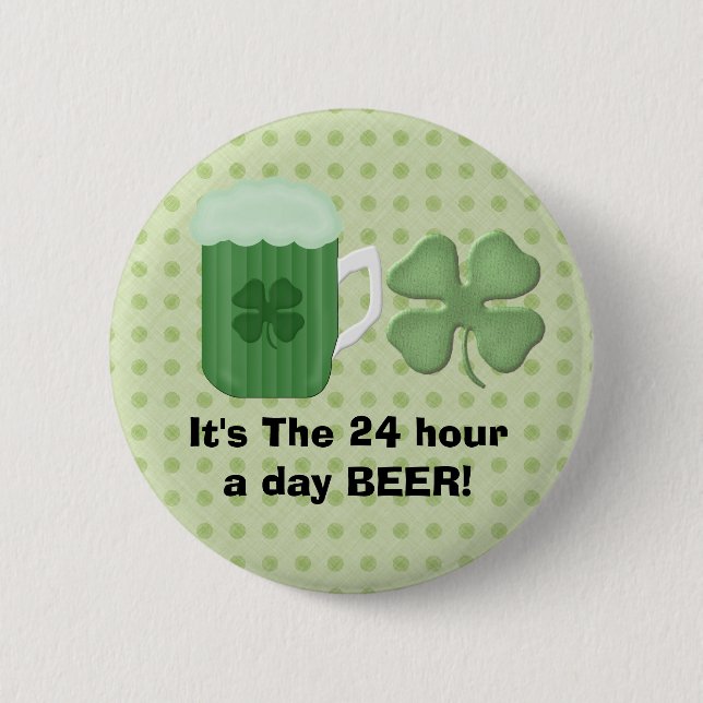 Green Beer Button (Front)