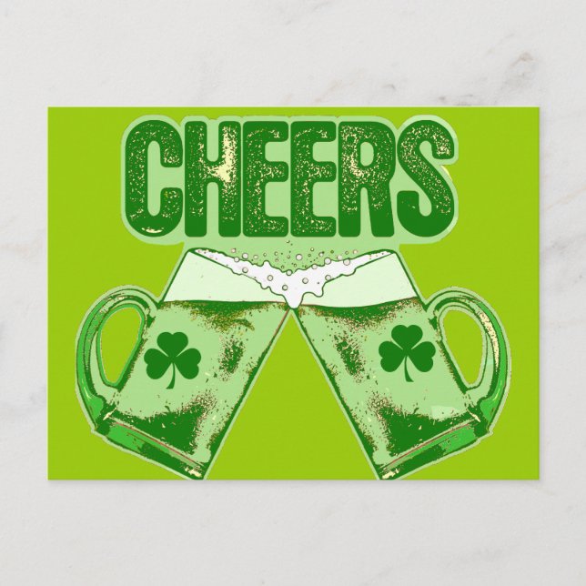 Green Beer Cheers Postcard (Front)