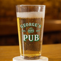 Green Beer Glasses Your Pub Year Established