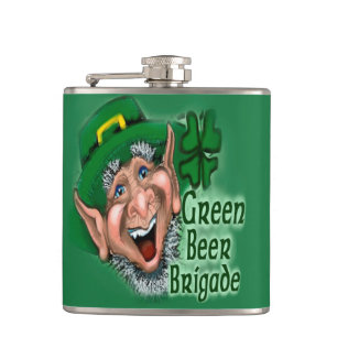 Green Beer Hip Flask