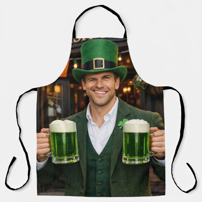 Green Beer Irish All-Over Print Apron number 2 (Front)