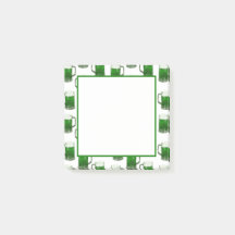 Green Beer Mugs - White Notes