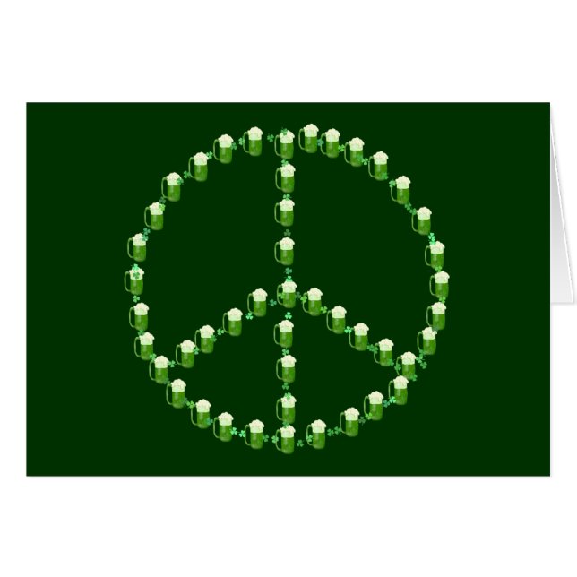 Green Beer Peace Sign (Front Horizontal)
