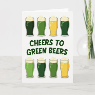 Green Beers Cheers Card