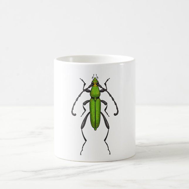 Green beetle coffee mug (Center)