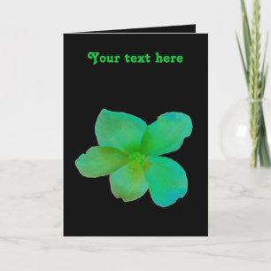 Green Begonia Customisable Greeting Card