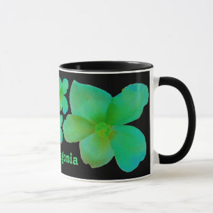 Green Begonia Customisable Mug