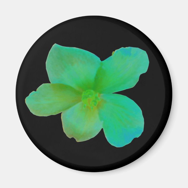 Green Begonia Magnet (Front)