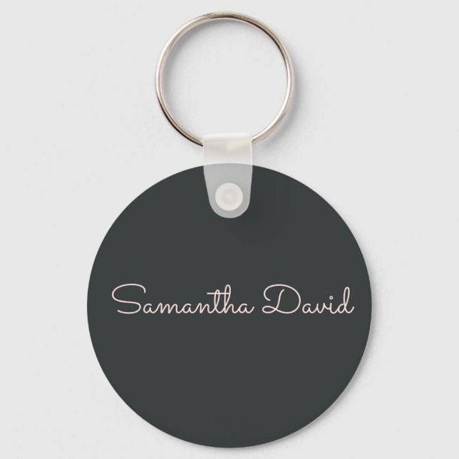Green Beige personalised Key Ring (Front)