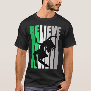 Green Believe Motivating Girls Dance Retro Graphic T-Shirt