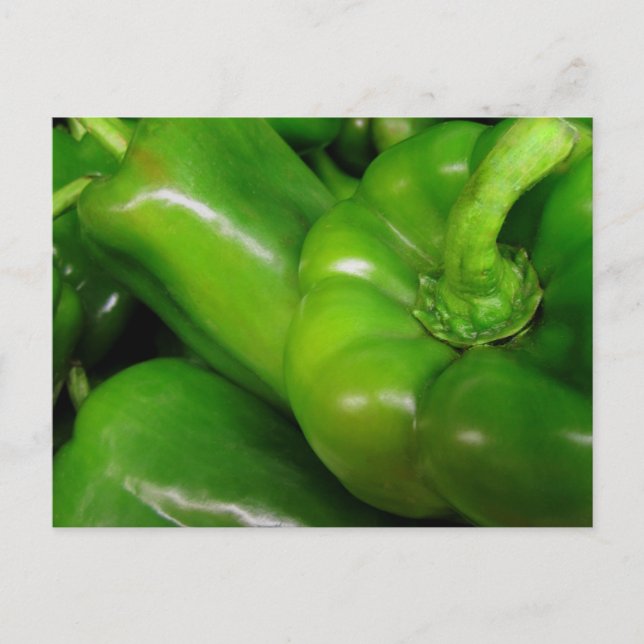 Green Bell Peppers Gift Range Postcard (Front)