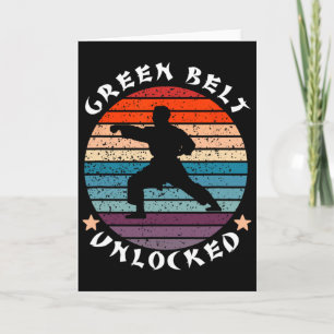Green Belt Level Unlocked Achievement Karate Keep  Card