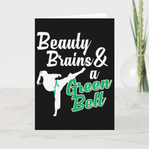 Green Belt Taekwondo Martial Arts Funny Judo Quote Card
