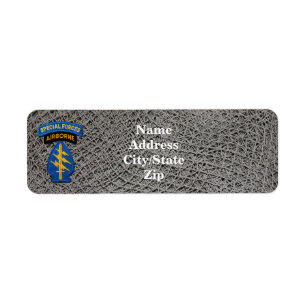 Green Berets Special Forces Veterans  Return Address Label