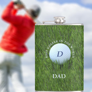 Green Best Golfer in the World Golf Theme Flask