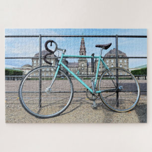 Green Bicycle at Christiansborg Palace, Copenhagen Jigsaw Puzzle
