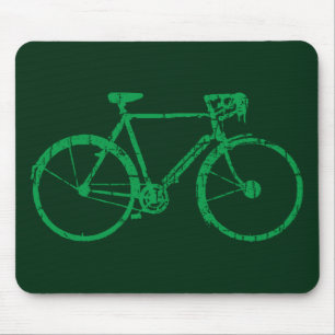 green bicycle . biking cool mouse pad