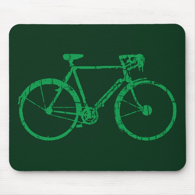 green bicycle . biking cool mouse pad (Front)