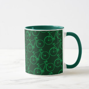 green bicycle mug