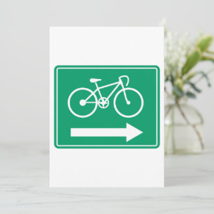 Green Bicycle Path Right Arrow Directional Sign Invitation