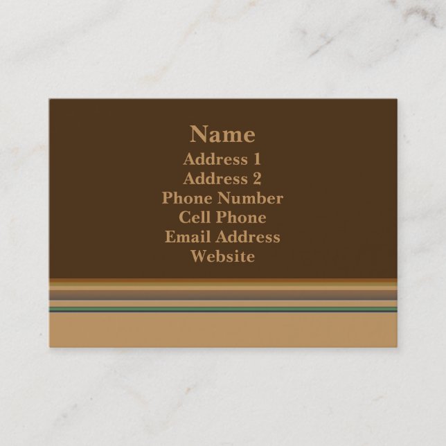 green biege business card (Front)