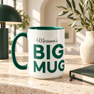 Green Big Mug Huge Mug Script Custom Name