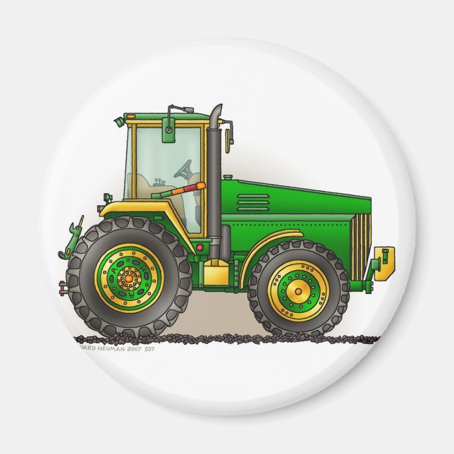 Green Big Tractor Magnets (Front)