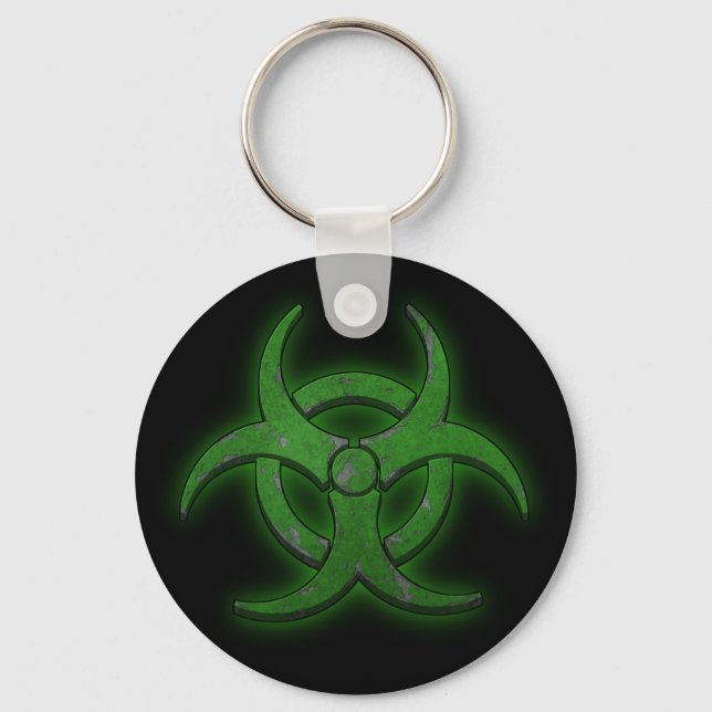 Green Biohazard Key Ring (Front)