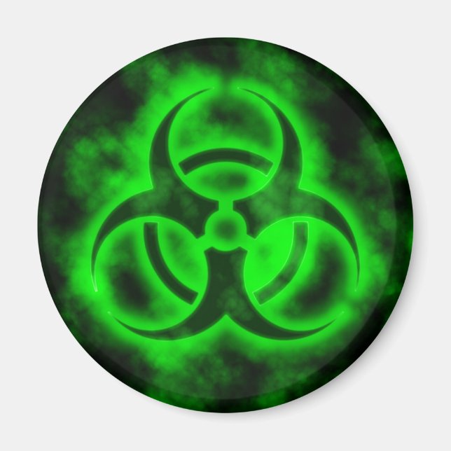Green Biohazard Magnet (Front)