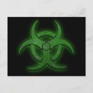 Green Biohazard Postcard